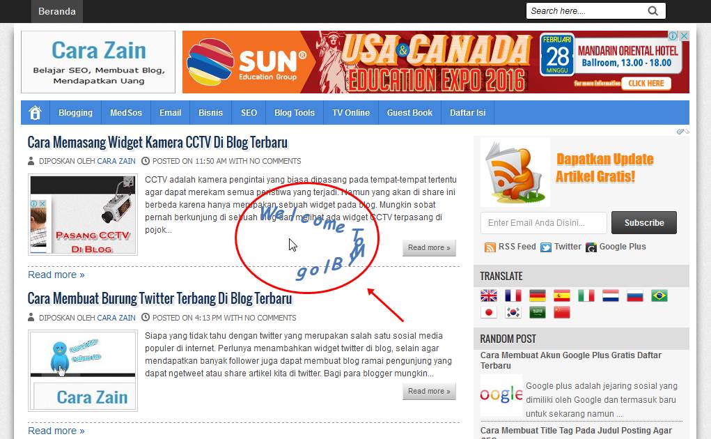 Cara Mudah Membuat Tulisan Mengikuti Kursor di Blog
