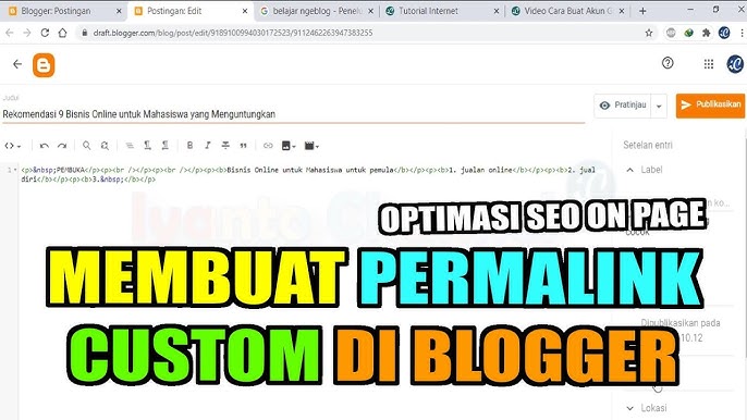 Cara Membuat Permalink Keren di Blog